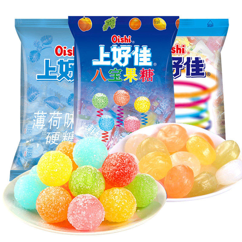 上好佳硬糖果独立装八宝果糖什锦口味水果糖混合装薄荷糖婚庆喜糖
