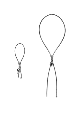 GOJOYJINNI 暗黑先锋设计感百搭多戴法骷髅头装饰拉链项链手链