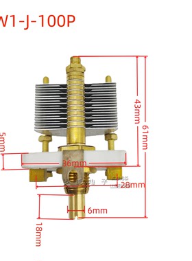 CW1-J50P/G100P高频高精度陶瓷大片距空气单联可变电容器美容医疗