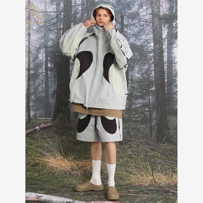 MIICHOUS撞色拼接户外连帽夹克