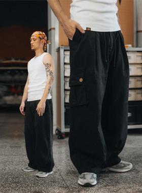 食钓SDGR超阔腿工装长裤立体宽松设计运动口袋休闲通勤阔腿裤子