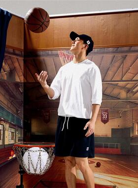 ANB2024春夏 / ANB BRAND内搭运动中袖TEE（白色/花灰色）