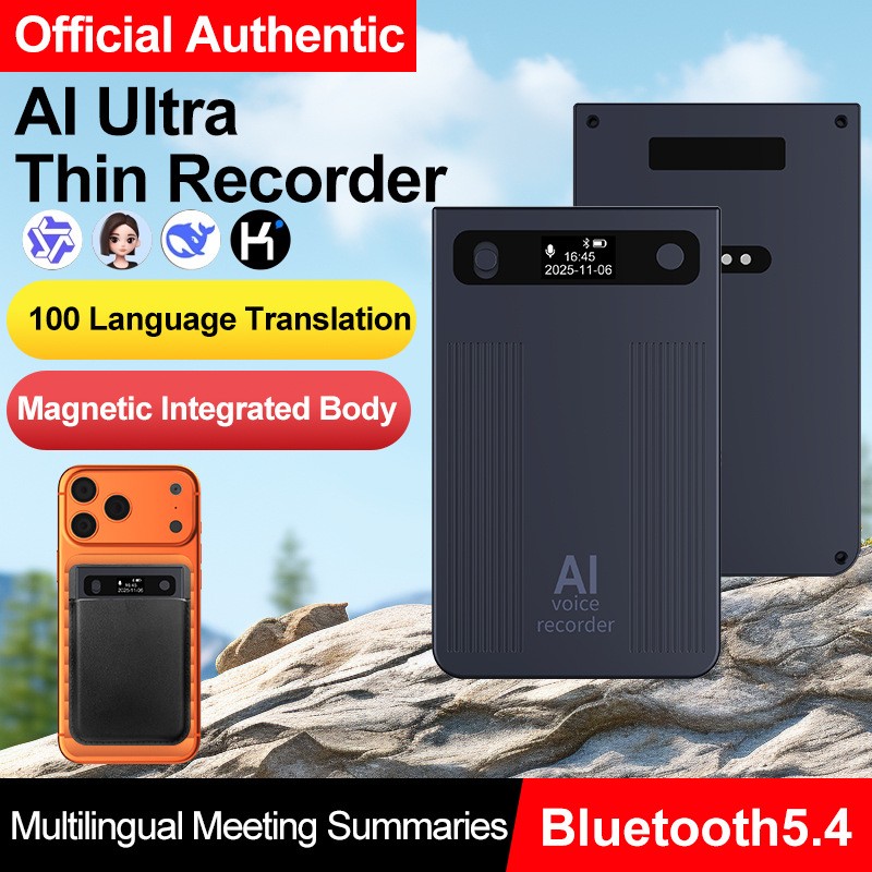 AI智能录音笔卡片式会议记录语音转写文字AI智能总结翻译纪要卡
