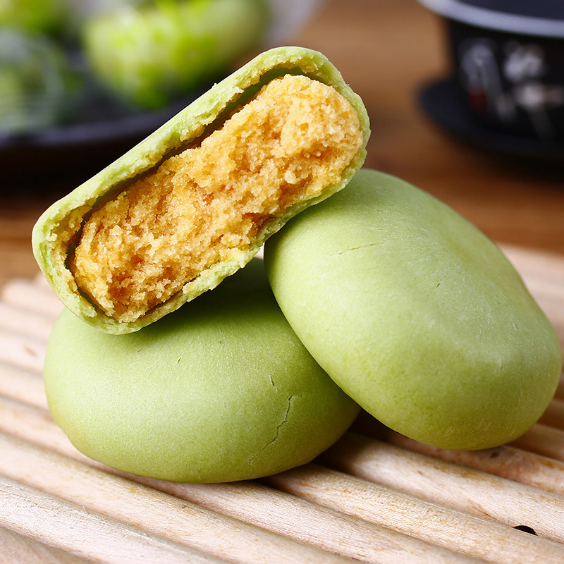 千丝抹茶绿豆饼整箱早餐面包糕点全国小吃解饿健康零食休闲食品