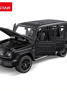 rastar星辉合金车模型奔驰AMGG63越野车回力声光玩具收藏摆件1:32