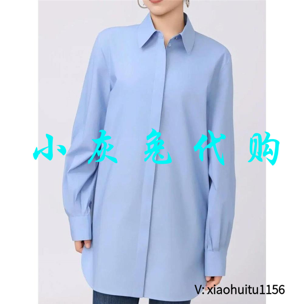 3折特卖 小灰兔正品代购中长款宽松男友风长袖衬衫外套女5300701
