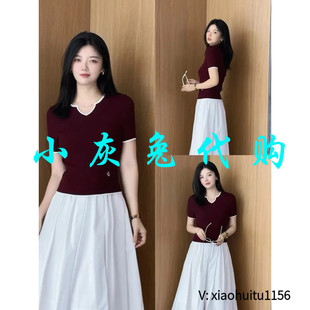 小灰兔专柜正品 138005 代购 T恤衫 1T63011 针织短袖 4折特卖