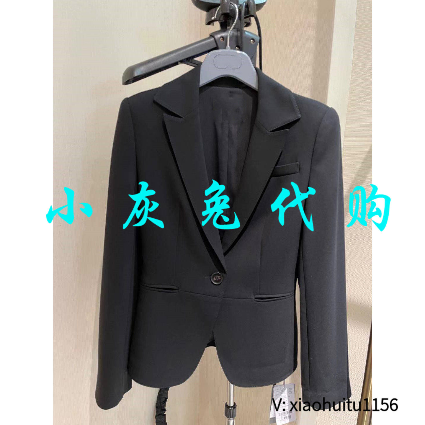 小灰兔专柜正品代购2026秋装新款黑色西装外套女 5400509-249111