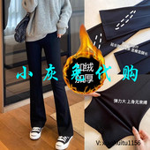 4折特卖 1105188 高腰弹力微喇加绒显瘦小黑裤 小灰兔专柜正品 代购