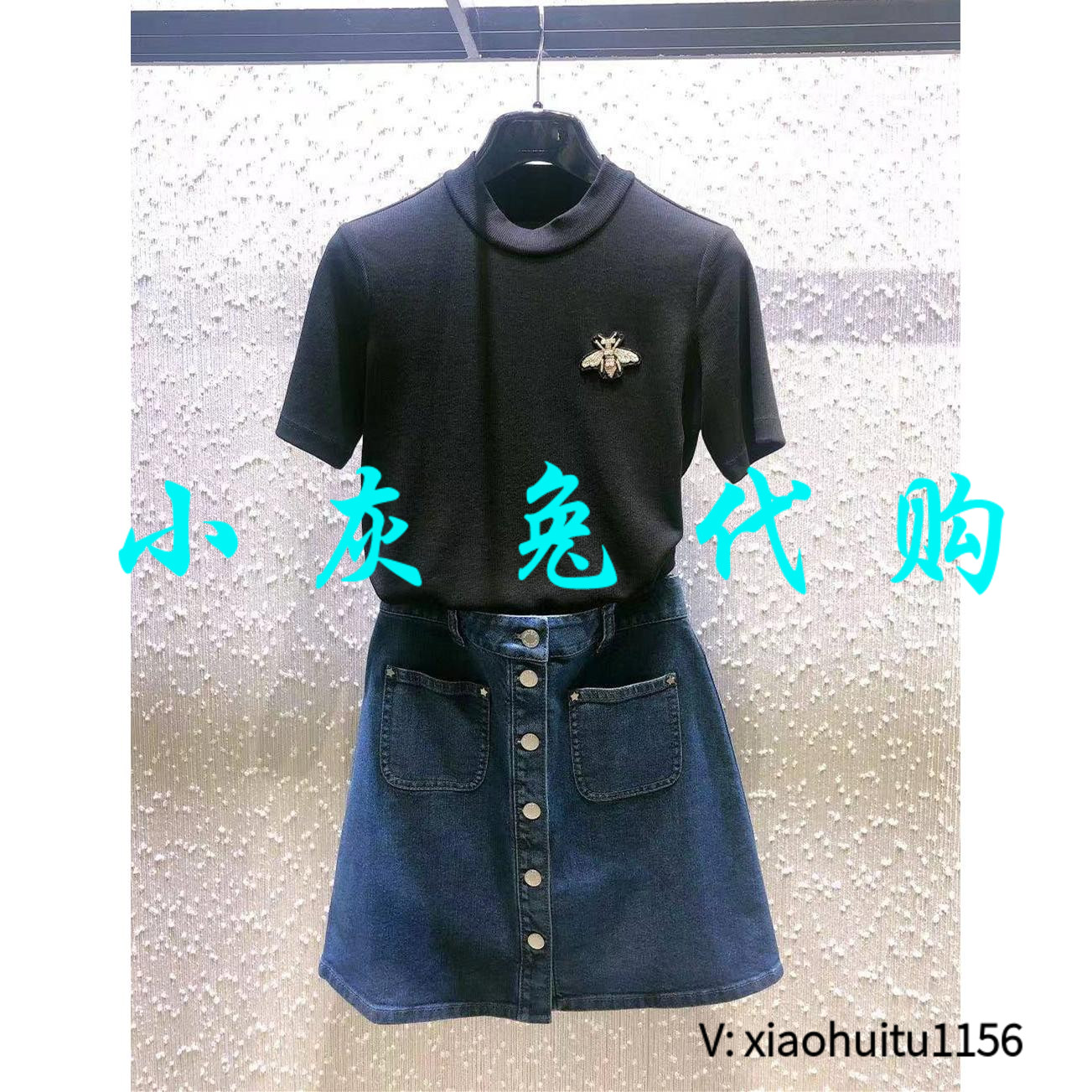 小灰兔正品代购蜜蜂短袖T恤