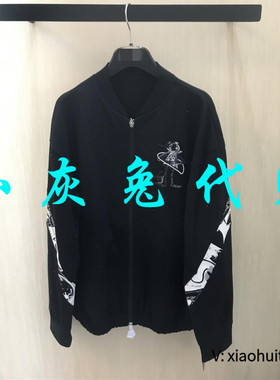 小灰兔专柜正品代购2025款黑色印花休闲外套1400653-42095CF-001