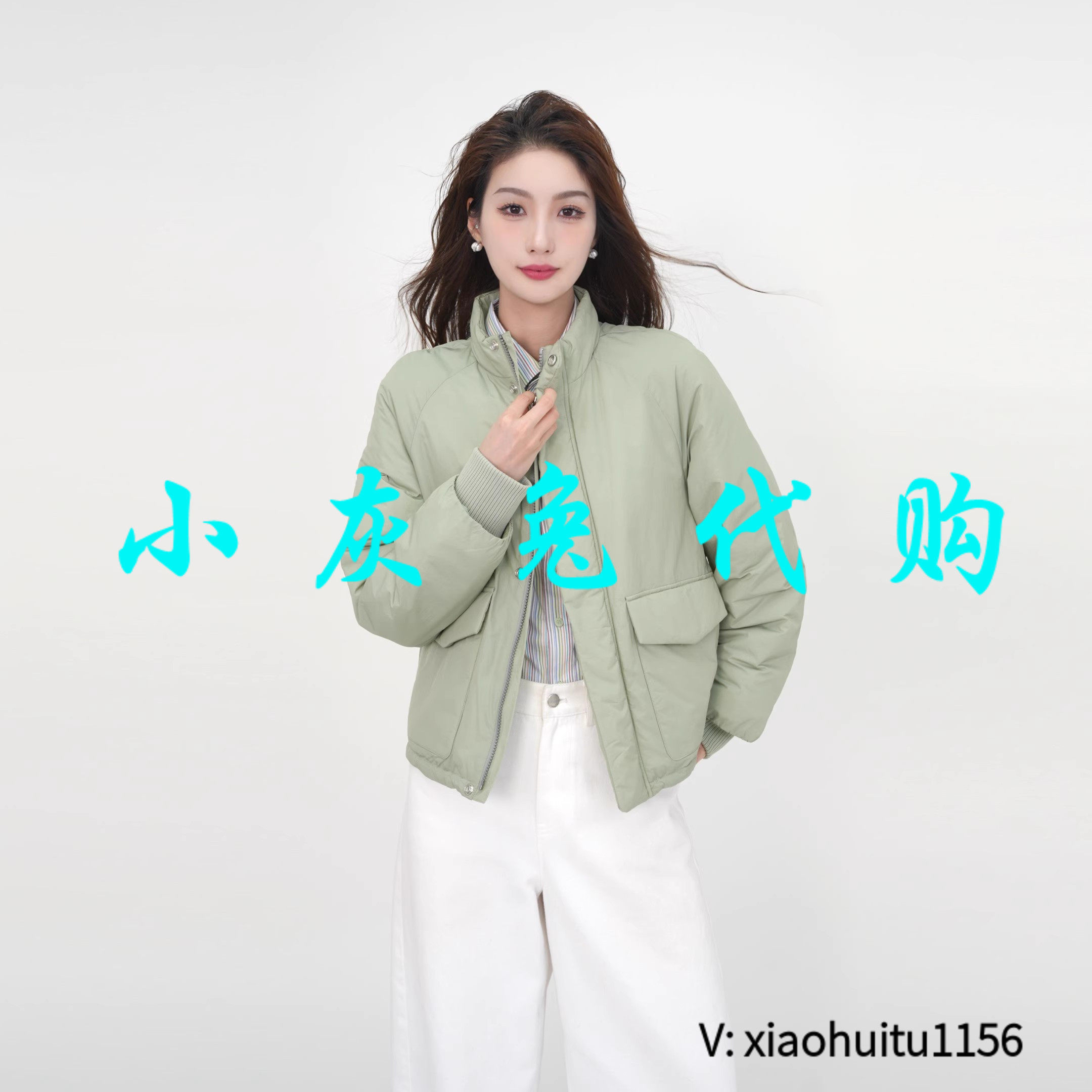 小灰兔专柜正品代购新款时尚简约百搭休闲慵懒风新雪丽棉服540051