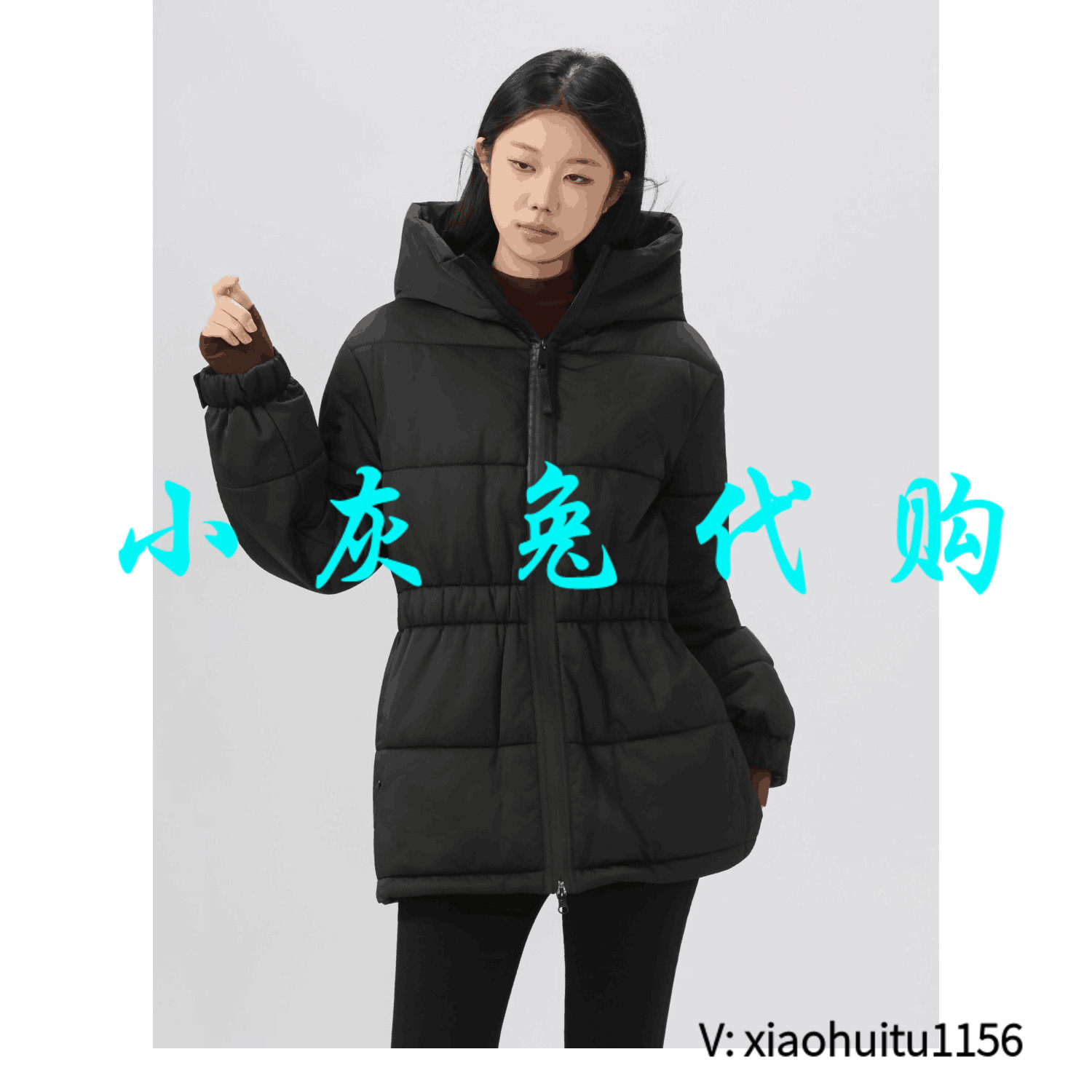 小灰兔专柜正品代购 新款收腰保暖百搭时尚雪丽棉服外套140027