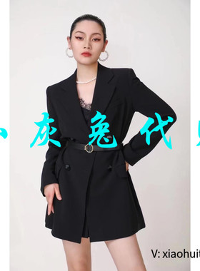 小灰兔专柜正品代购2025秋双排扣收腰气质西装5400634-249111-001