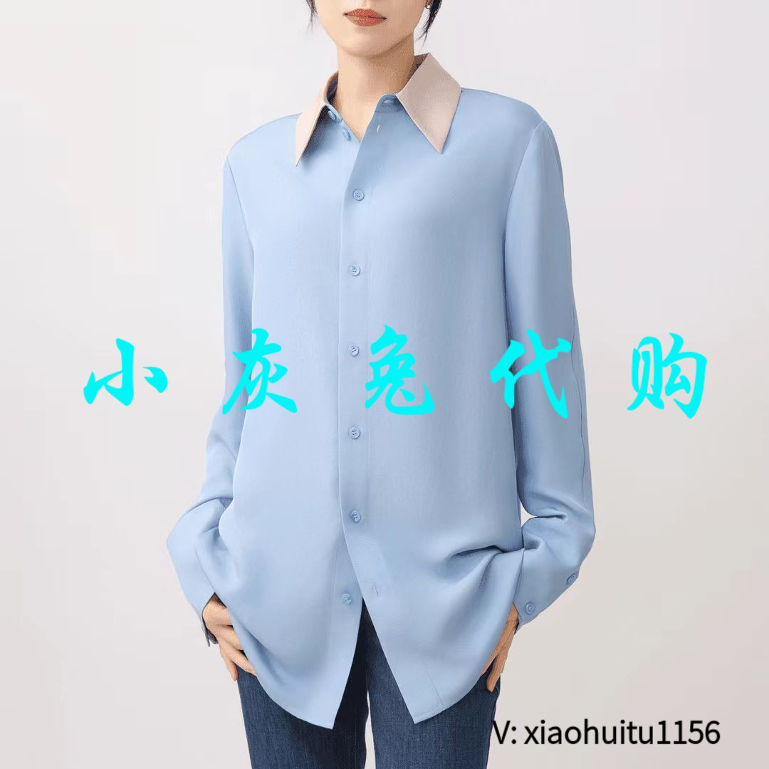 小灰兔专柜正品代购2025春拼接通勤气质衬衫5301098-1119062-001
