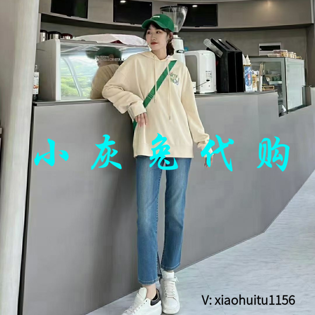小灰兔专柜正品代购2026秋款连帽涂鸦卫衣女1300781-42095CK-001