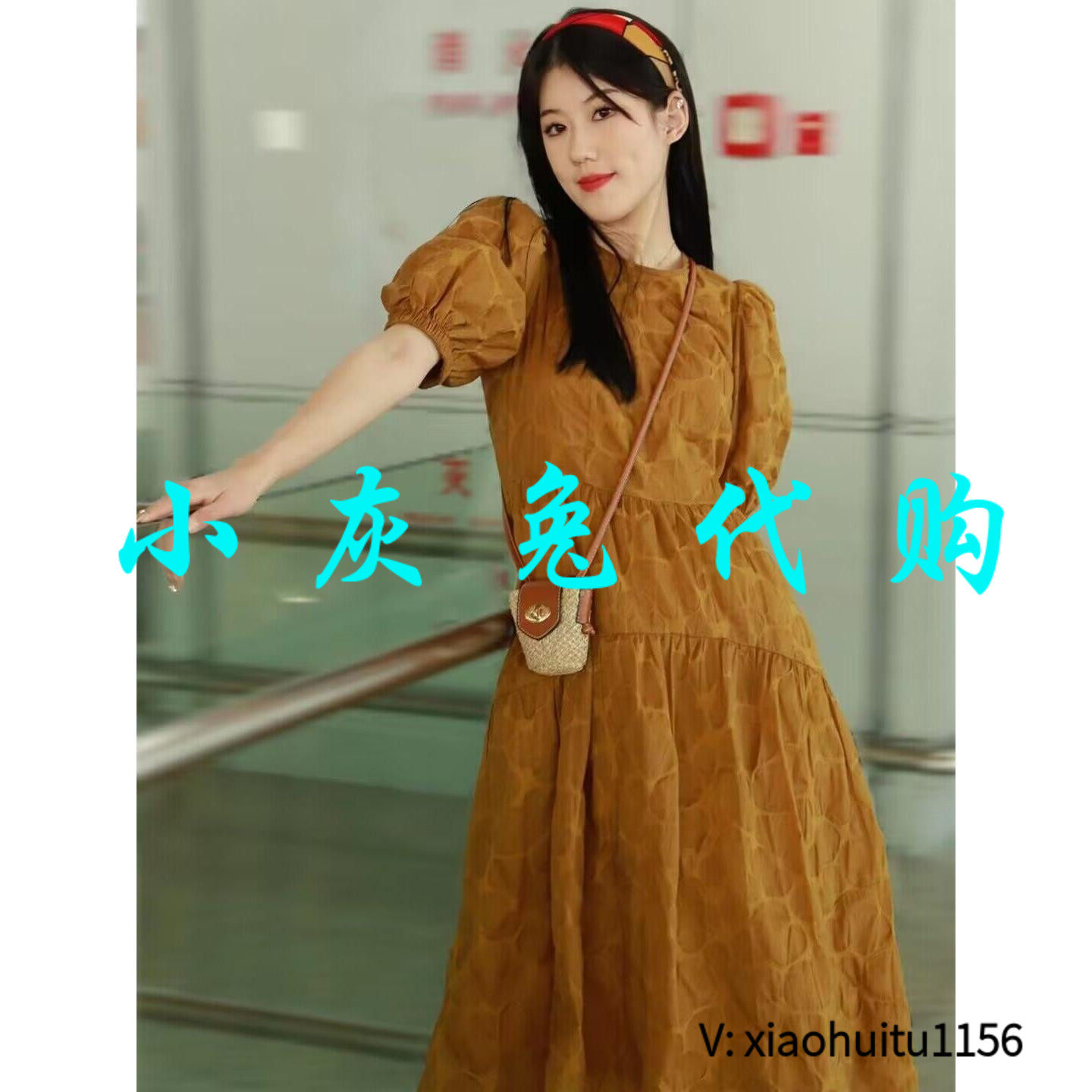 小灰兔正品代购泡泡袖连衣裙
