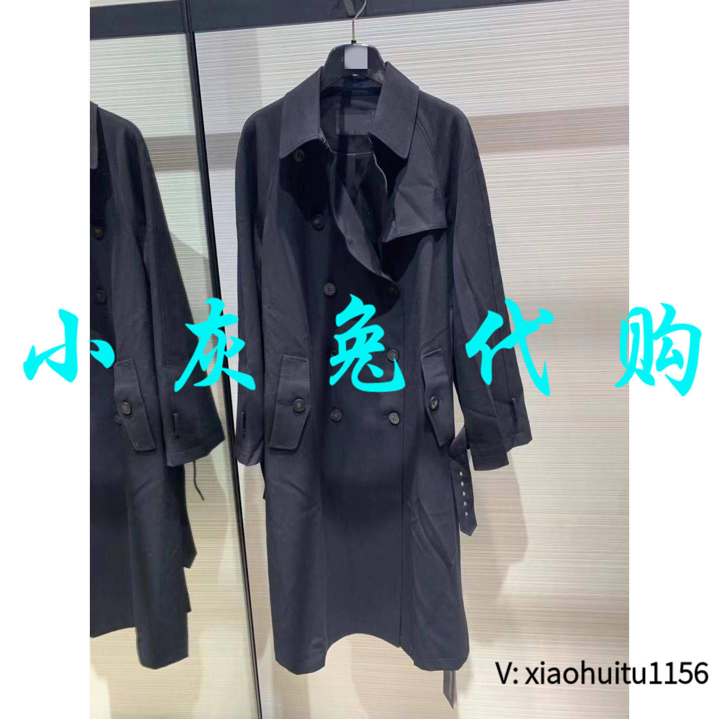 小灰兔正品代购双排扣风衣外套