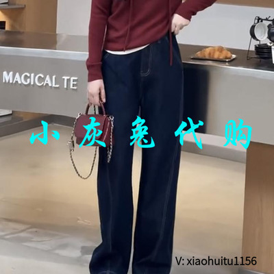 4折特卖 小灰兔专柜正品代购弯刀直筒牛仔裤1102665-1F31910-001