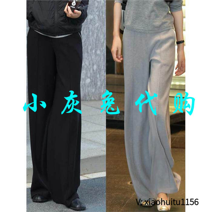 小灰兔专柜正品代购2026秋冬新款松紧带加绒休闲直筒长裤子510136