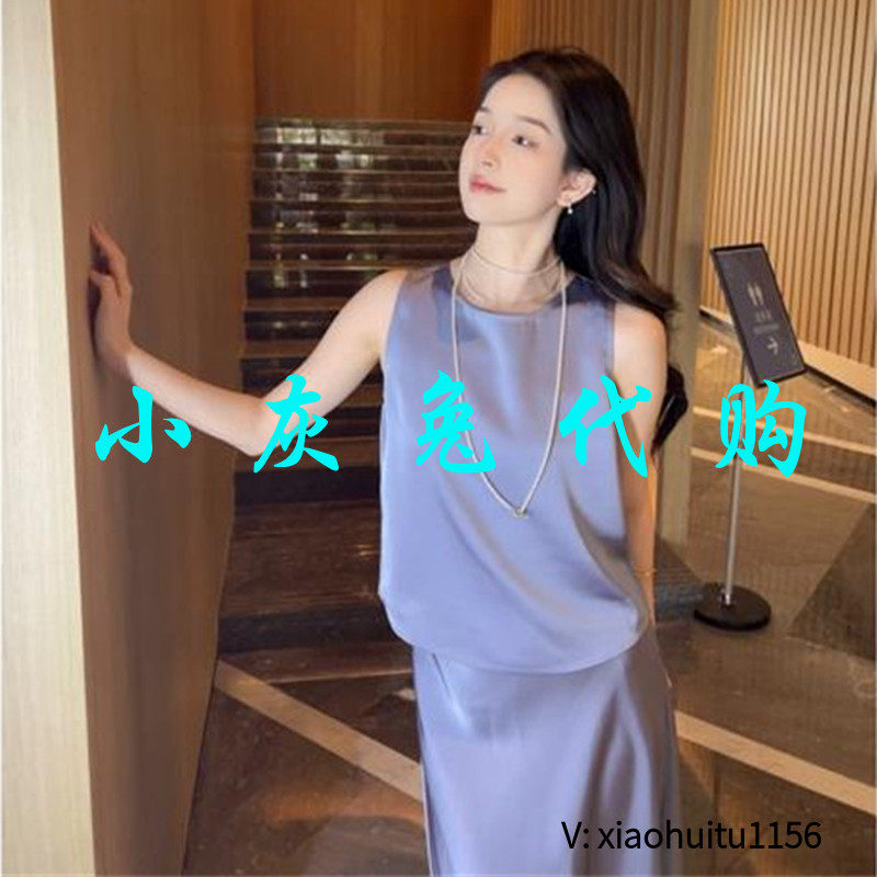 小灰兔专柜正品代购商场同款夏装气质优雅背心半身裙套装1300976