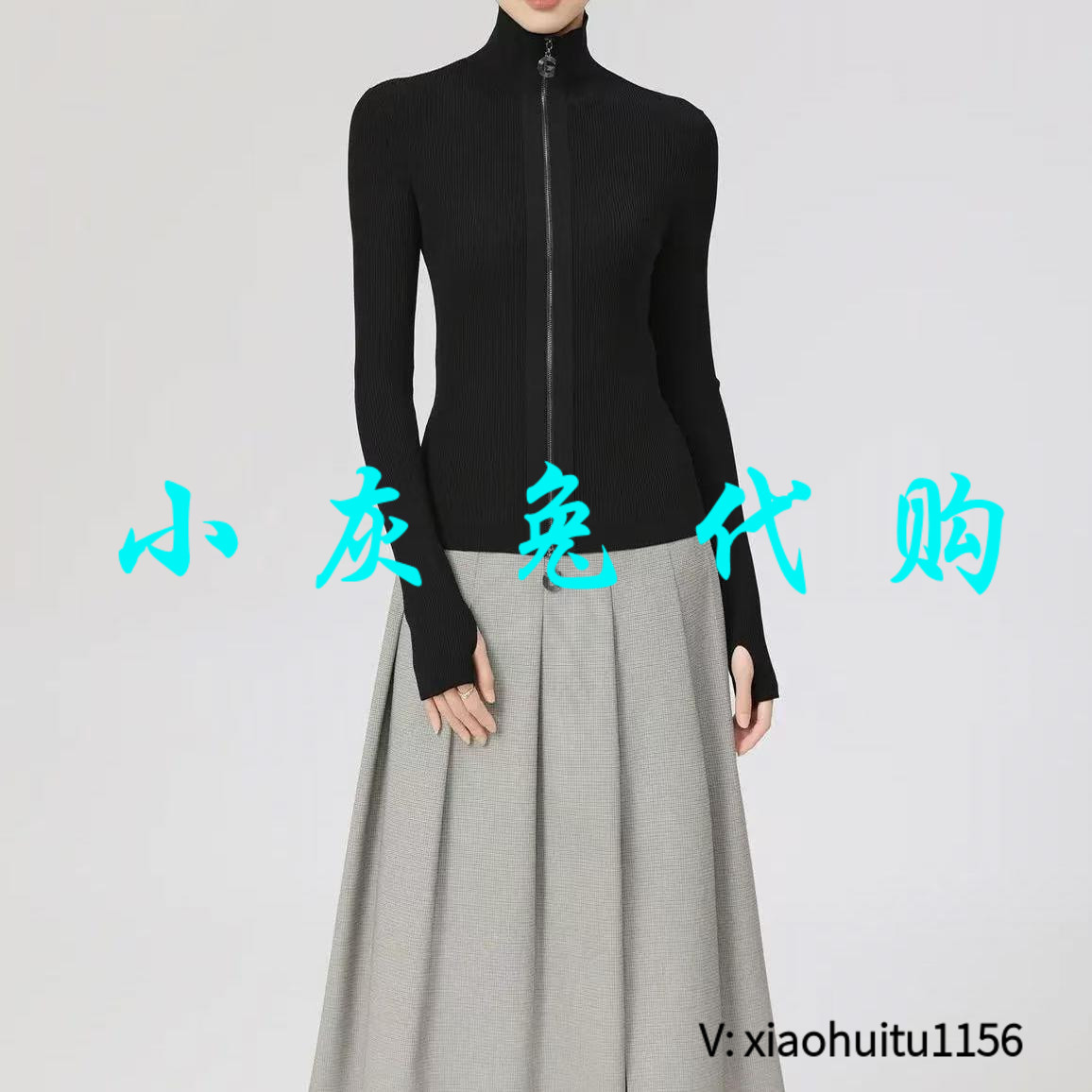 小灰兔专柜正品代购2026春装新款字母拉链开衫女148019-1T34511