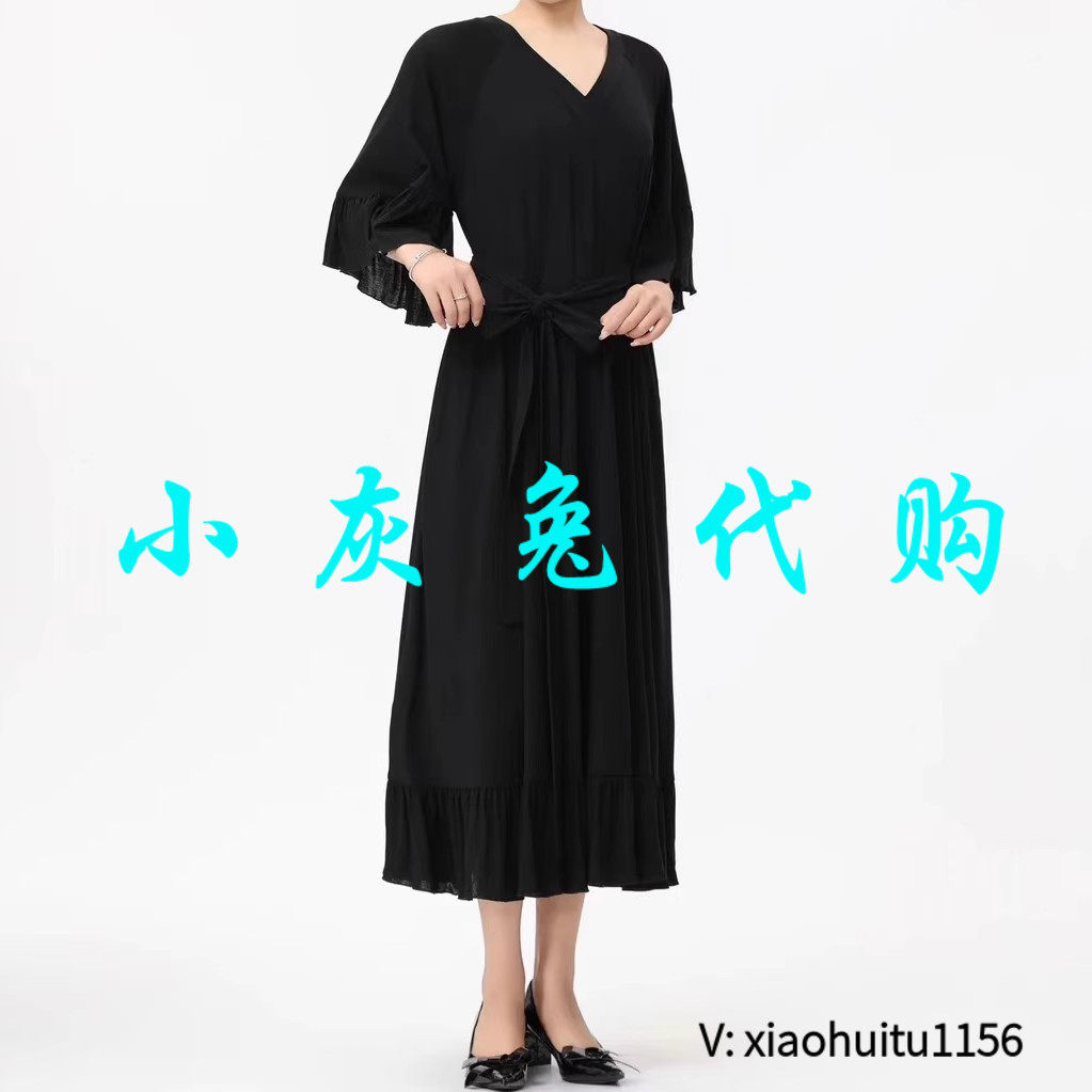 小灰兔正品代购黑色短袖连衣裙