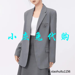 253841 小灰兔专柜正品 男友风廊形西服5400604 2025秋冬款 001 代购