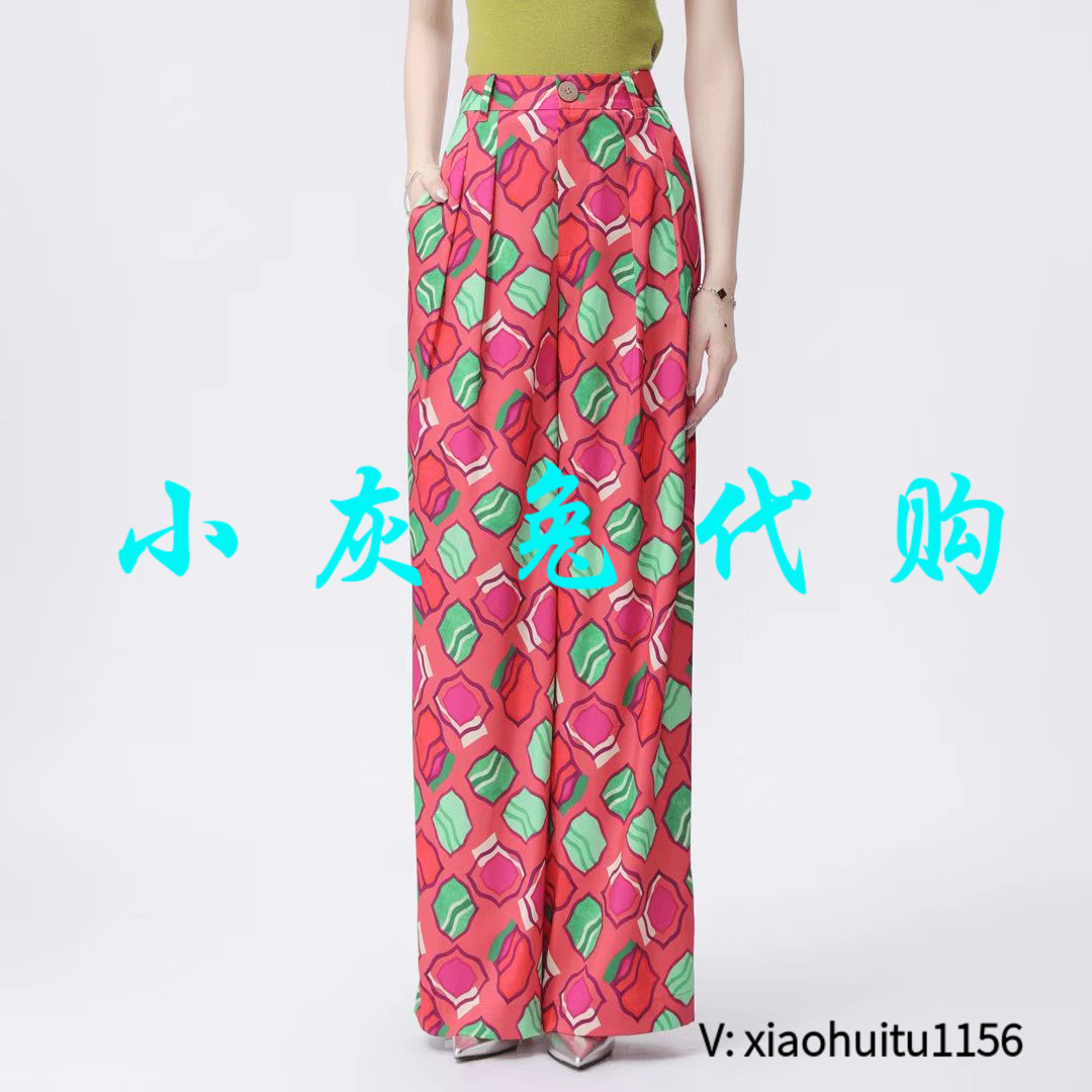 小灰兔专柜正品代购2026夏季花色休闲直筒裤5100561-2A49855-001