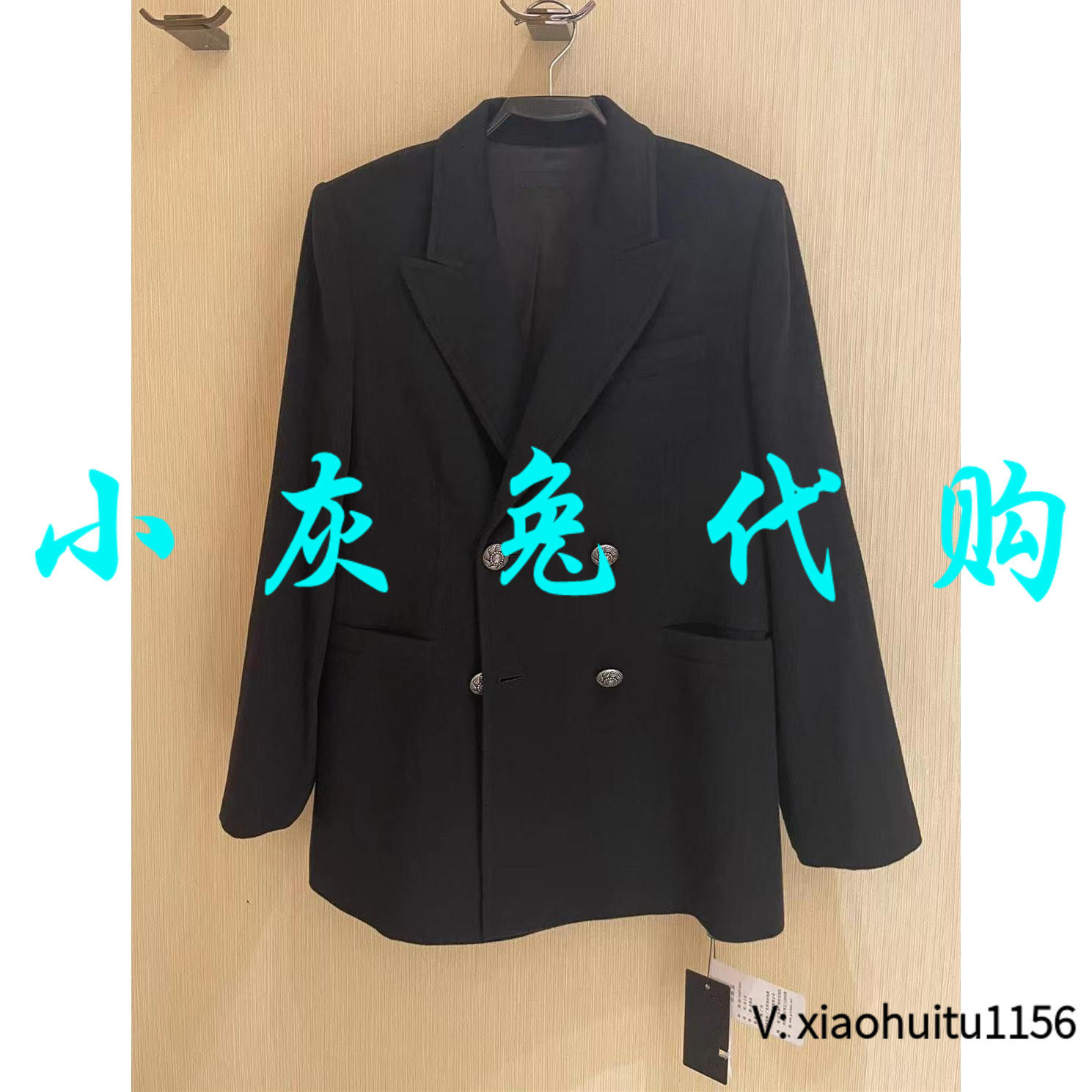 小灰兔正品代购中长款羊毛呢西装