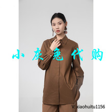 小灰兔专柜正品代购2025秋冬咖啡色休闲衬衫5300701-1125943-001