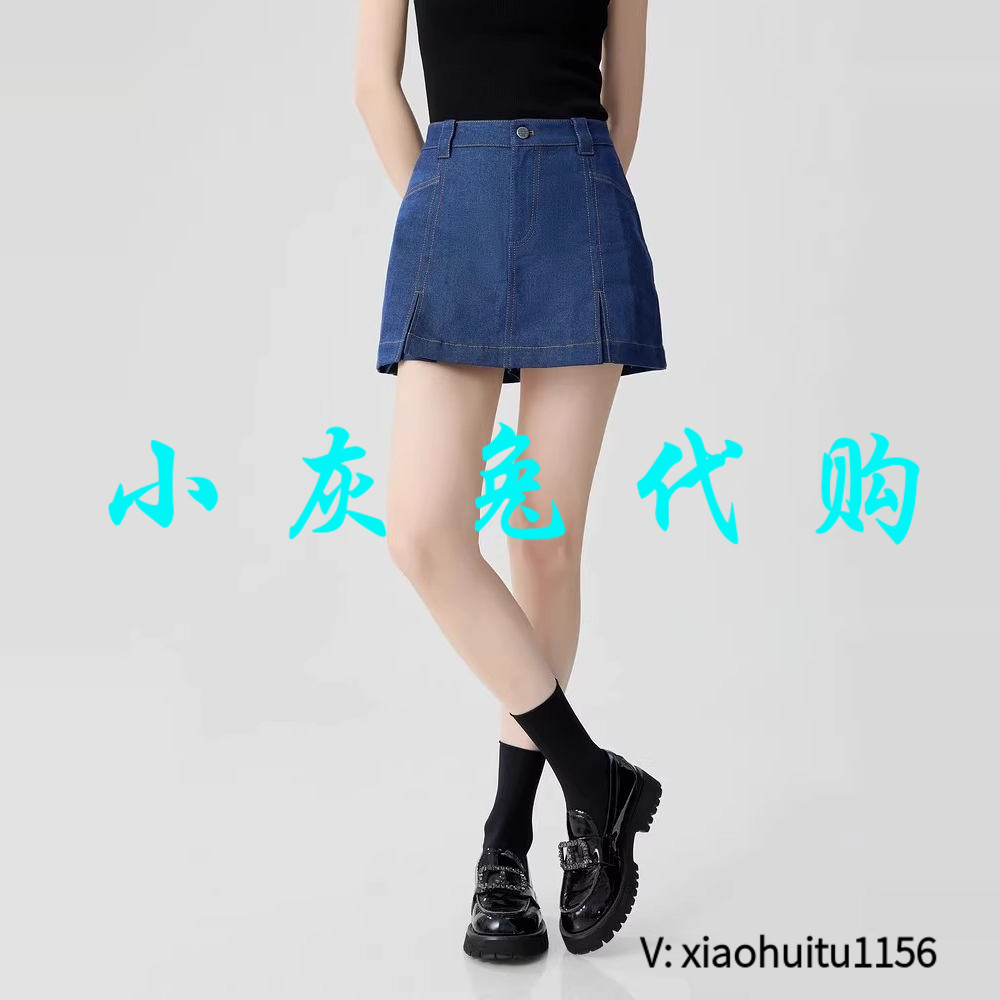 小灰兔专柜正品代购2025夏款牛仔短裤裙裤女1100493-4236832-001