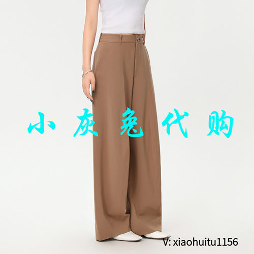 小灰兔专柜正品代购2026秋装新款醋纤垂坠感时尚造型阔腿裤510025