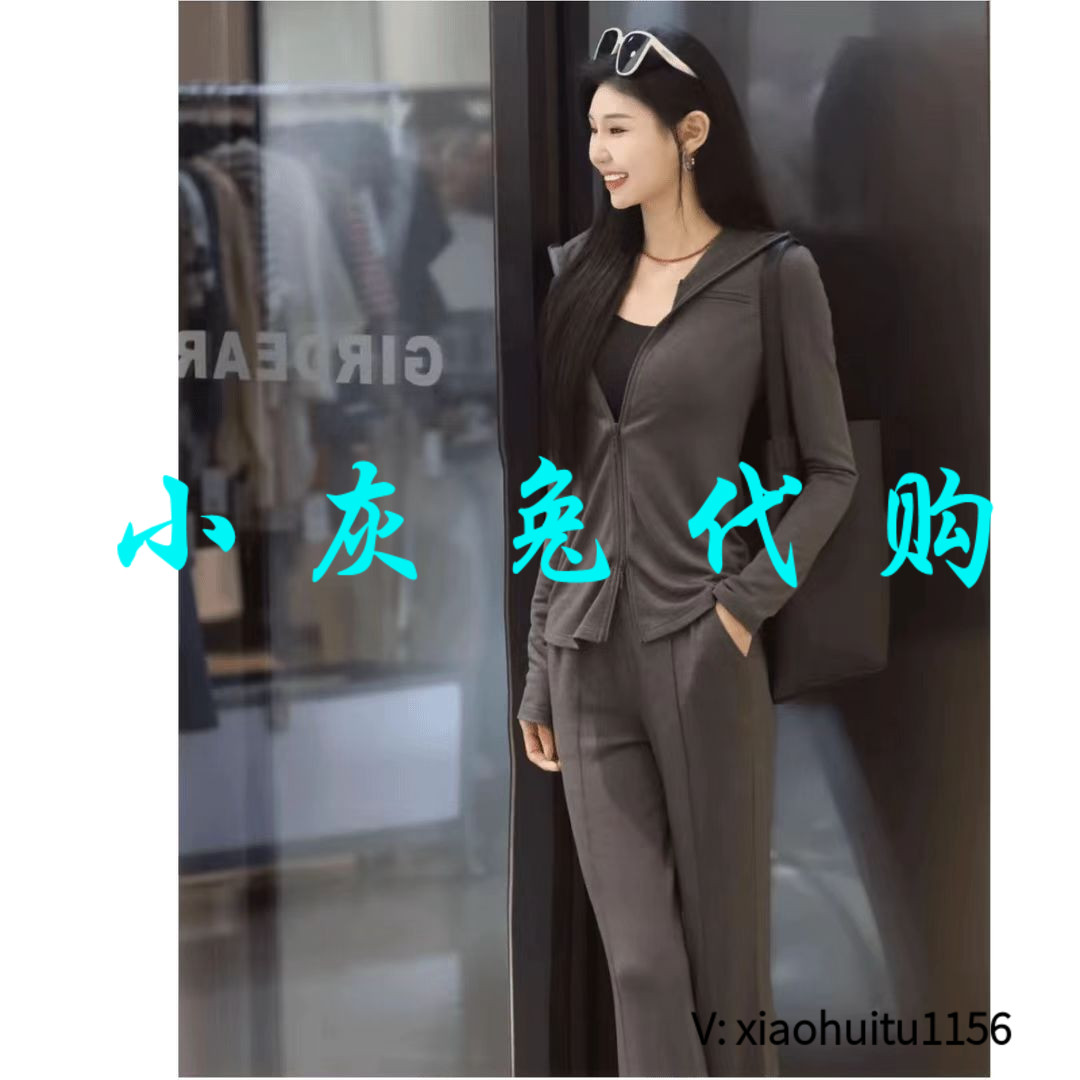小灰兔专柜正品代购2026秋季新款新款双头拉链带帽收腰外套140054