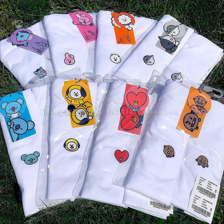 韩国代购BT21防弹短袖纯棉情侣
