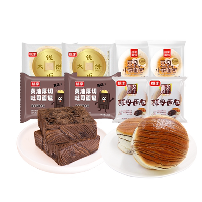 桃李吐司早餐面包组合装