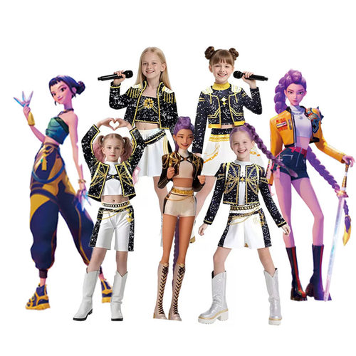 kpop猎魔女团儿童服装女童cos服