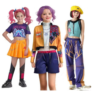 kpop猎魔女团打歌服装rumi女童cosplay儿童衣服Mira zoey costume