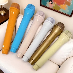 假话筒道具粉色儿童仿真手持麦克风模型小主持人舞台演出假唱口才
