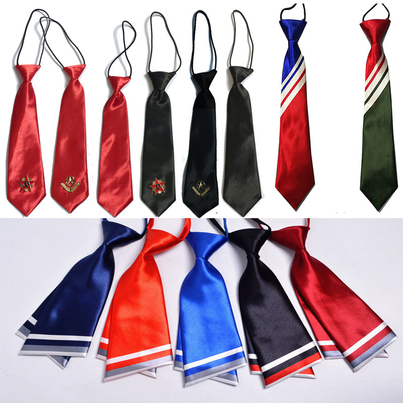 韩版水兵舞领带女2019新款 夏季广场舞女士酒红领带黑色条纹领带