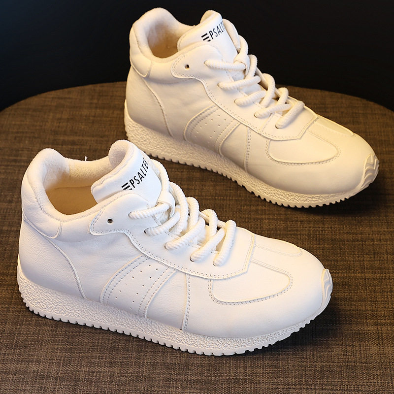 高帮真皮小白鞋女头层牛皮爆款2025新款加绒真皮休闲鞋网红单鞋,女鞋,时尚休闲鞋,淘宝优惠券,粉丝福利购,淘宝优惠卷