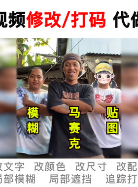 视频打码制作修改文字变速改尺寸字幕编辑剪辑压缩局部遮挡马赛克