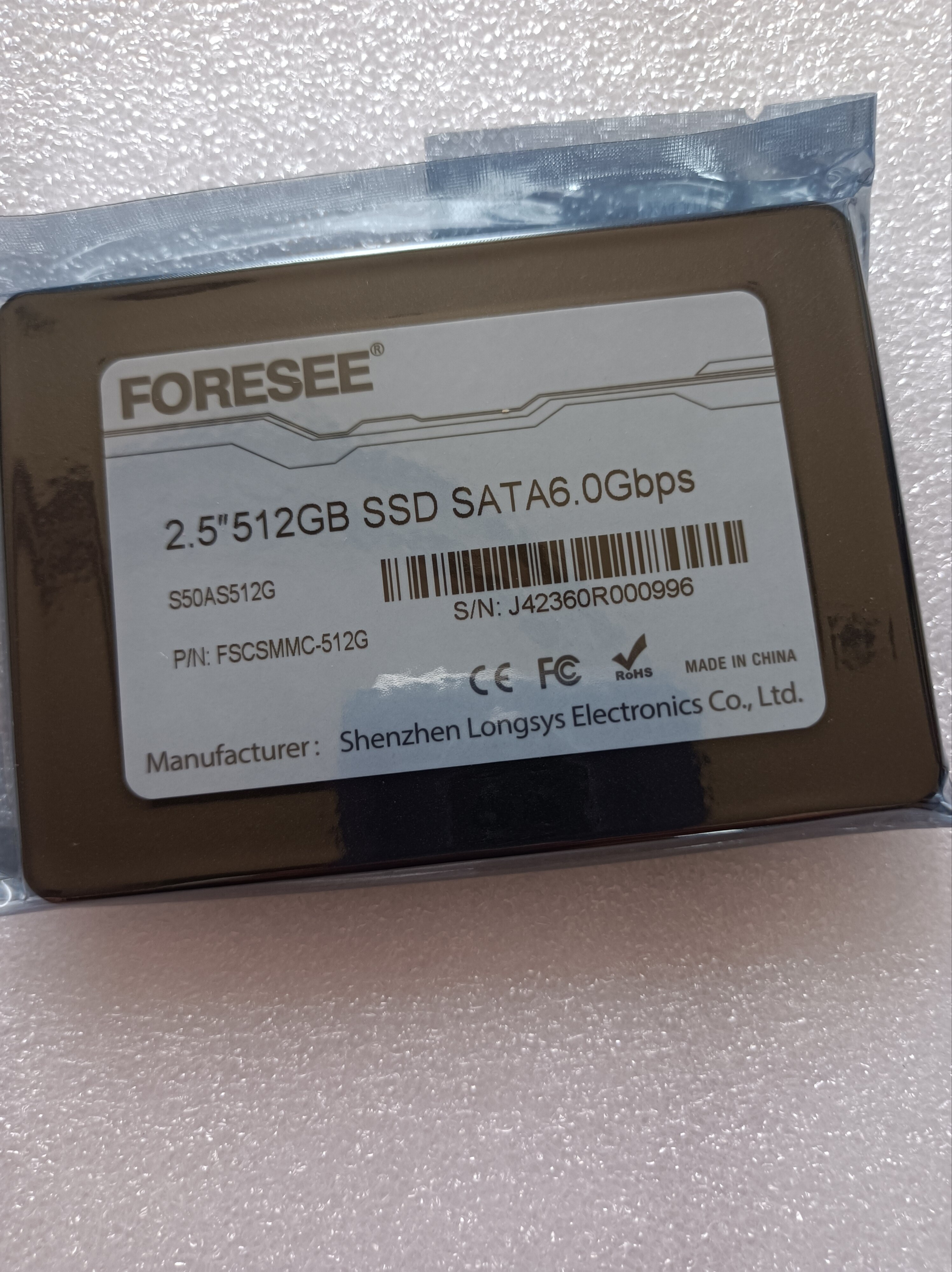 江波龙 foresee SATA3 2.5 寸 128G  256G 512G SSD 固态硬盘图片