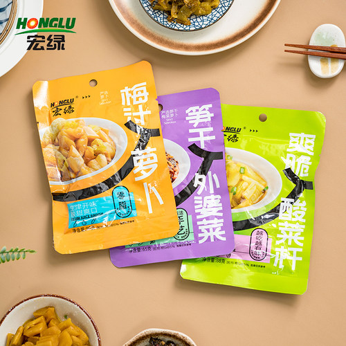 宏绿笋干梅干菜下饭小菜梅汁萝卜配粥酱腌菜榨菜福建特产咸菜