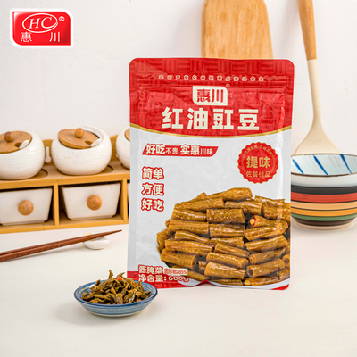 惠川红油豇豆600g酸豆角下饭菜酱菜咸菜商用外卖袋装即食咸菜