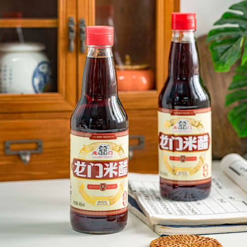 六必居龙门米醋480ml2瓶凉拌炒菜饺子厨房调味蘸米醋酿造食醋