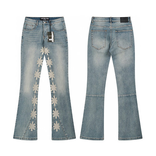 LOSTSHDWS LOGO JEANS 重工刺绣美潮高街男女潮流休闲时尚牛仔裤