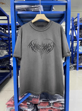 GRAILZ PROJECT GR SS25复古dirtyfit脏染水洗炒色黑磨破T恤短袖