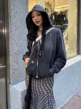 False Perception 25S怪形拉链水洗卫衣外套男女同款美式潮牌欧美