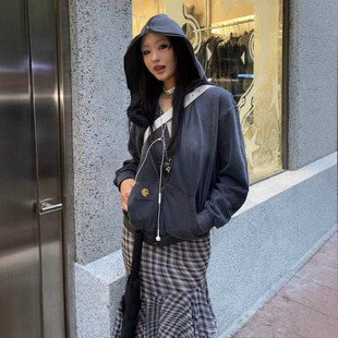 False Perception 25S怪形拉链水洗卫衣外套男女同款美式潮牌欧美